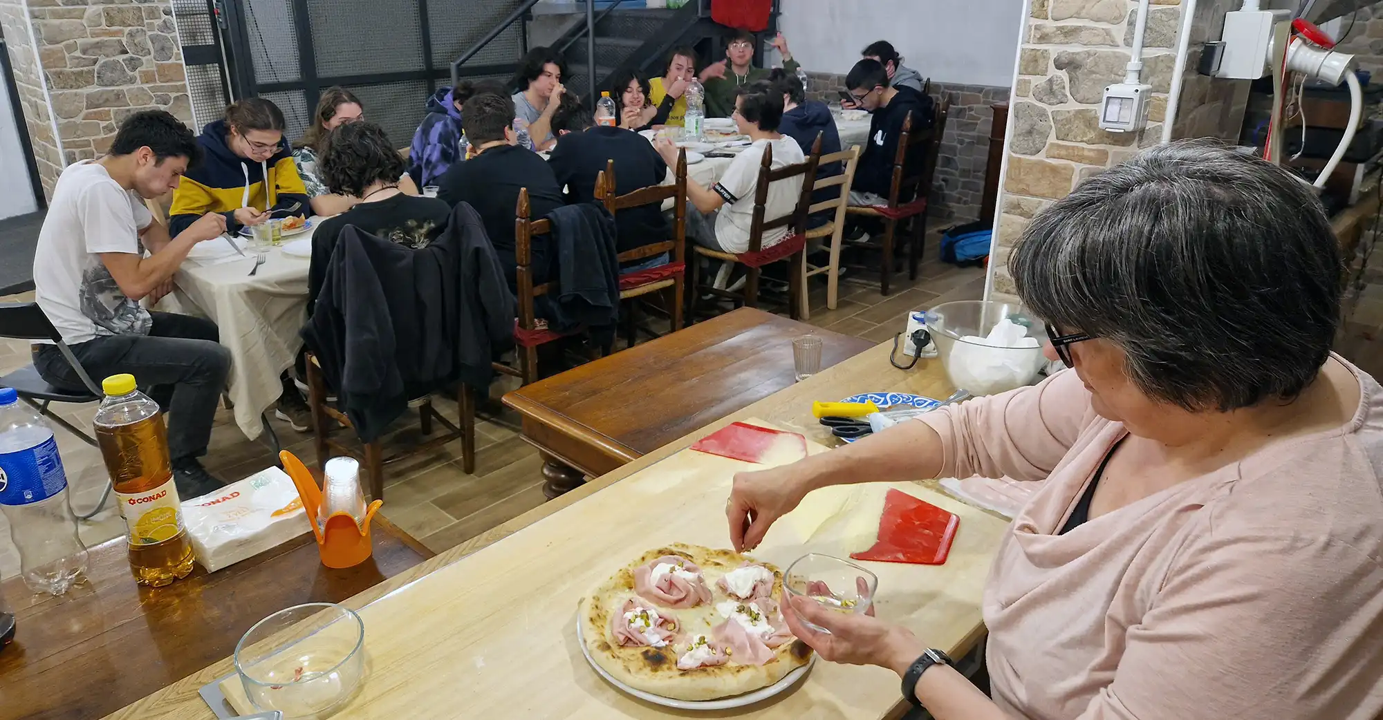 pizza mortadella in compagnia